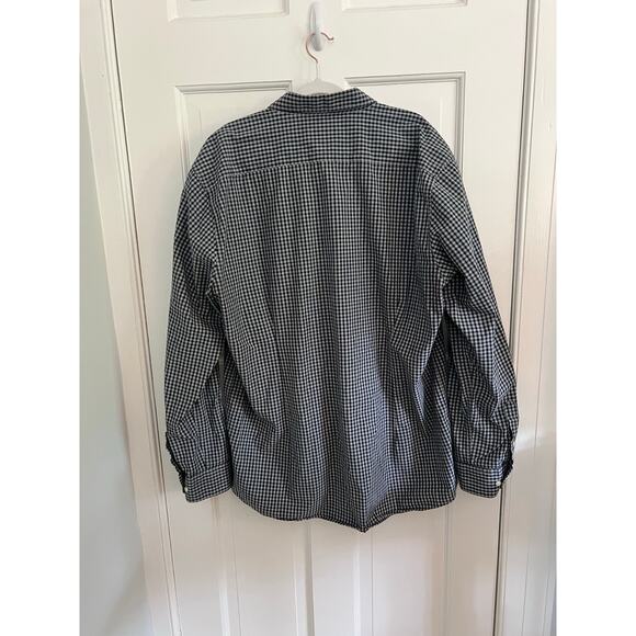 Barbour Men's XL Button Down Shirt Tailored Fit Long Sleeve Checker Gray Pocket - Picture 2 of 16